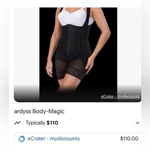 Ardyss Body Magic Waist Tummy Smoother‎ Shaper Black Shapewear  Sz 40